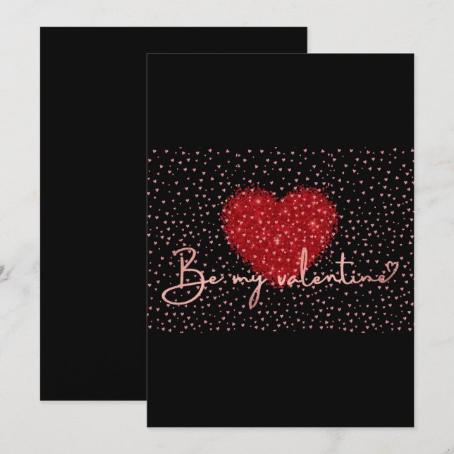 Valentine Keepake Box Einladung (Vorne/Hinten)