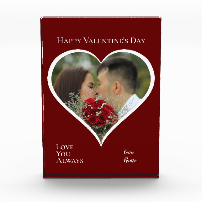 Valentine Keepake | Großes Herz | Ihr Foto (Vorderseite)