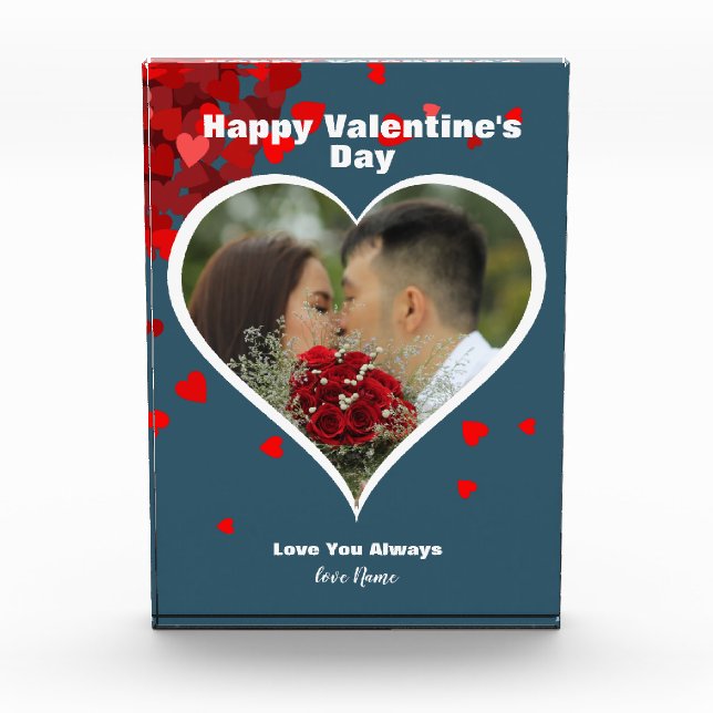 Valentine Keepake | Rote Herzen| Ihr Foto (Vorderseite)