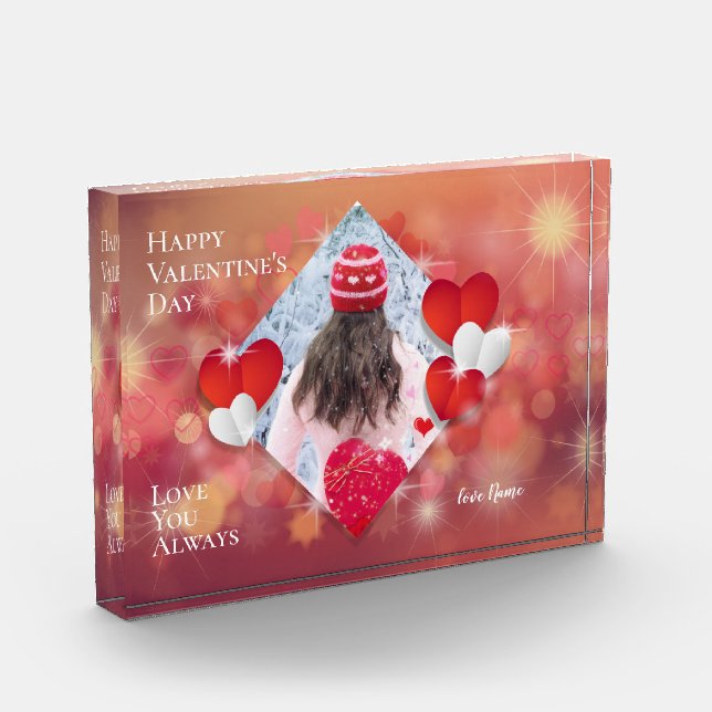 Valentine Keepake | Rotes Herz | Ihr Foto (Links)