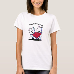 Valentine KiniArt Westie Duo T - Shirt