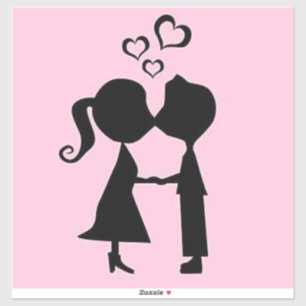 VALENTINE KISS AUFKLEBER