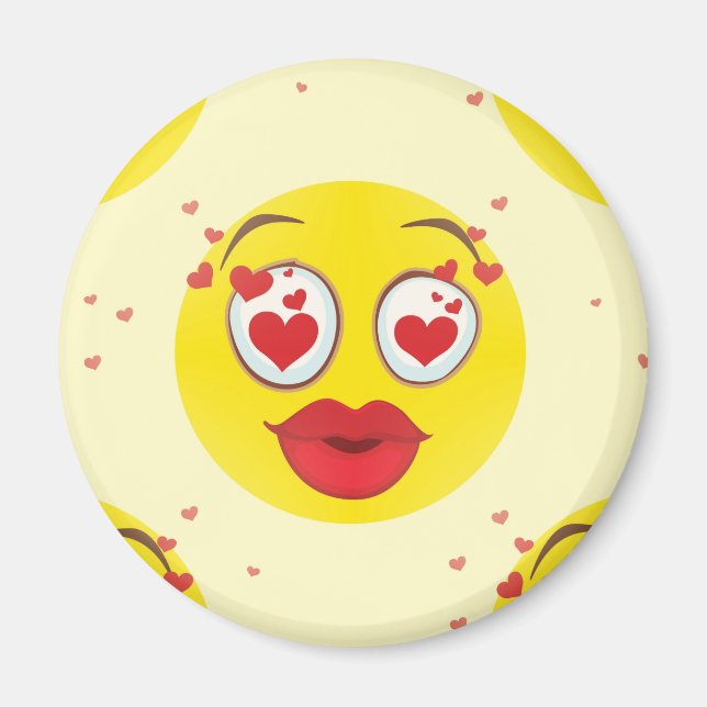 Valentine kiss Emoji Magnet (Vorne)
