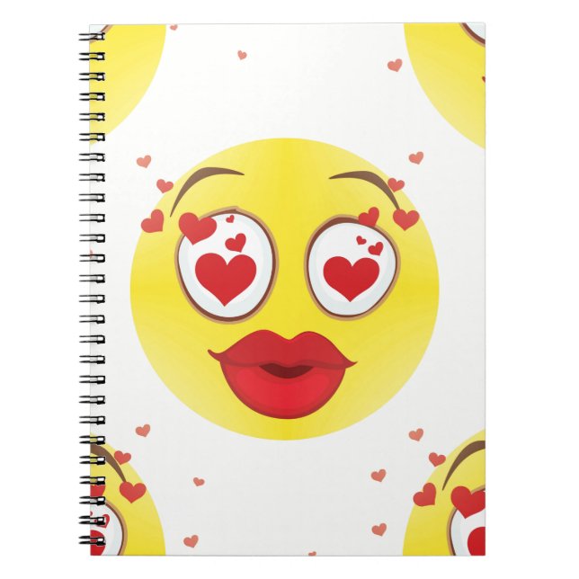 Valentine kiss Emoji Notizblock (Vorderseite)