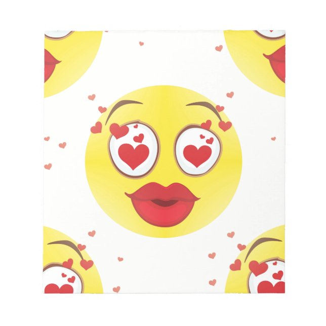 Valentine kiss Emoji Notizblock (Vorderseite)