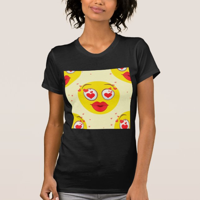 Valentine kiss Emoji T-Shirt (Vorderseite)
