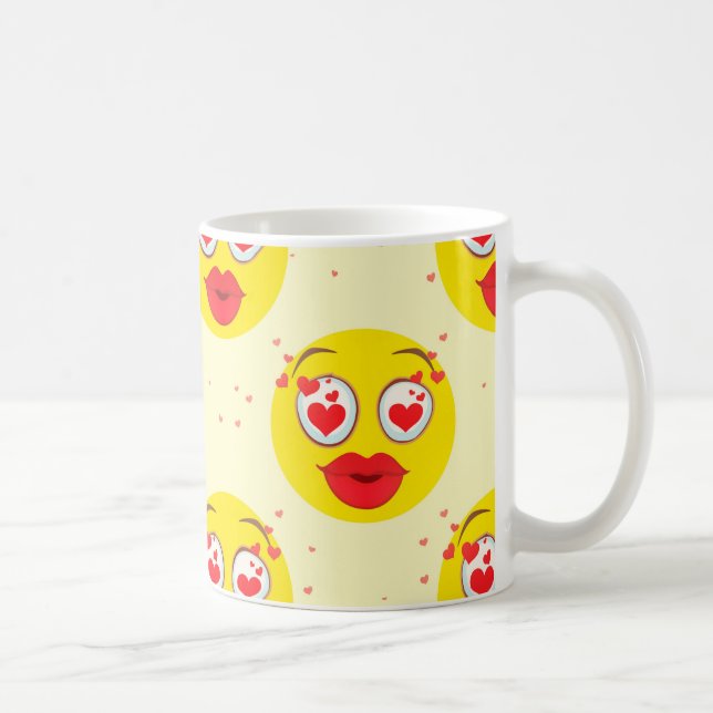 Valentine kiss Emoji Tasse (Rechts)