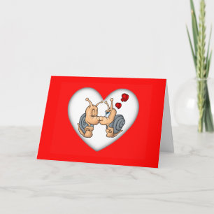 Valentine Kiss Grueting Card Feiertagskarte