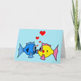 Valentine Kissing Fisch in Liebe Card Feiertagskarte