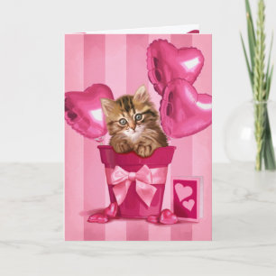 Valentine Kitten Feiertagskarte