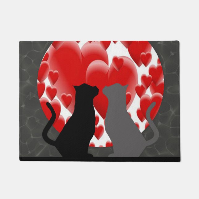 Valentine Kitty Doormat Fußmatte (Vorderseite)