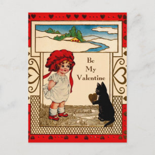 Valentine Kitty Feiertagspostkarte