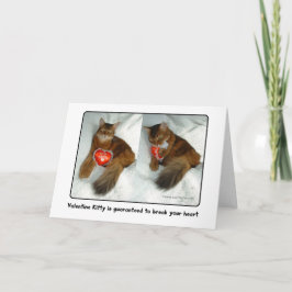 Valentine Kitty Heartbreaker Card Feiertagskarte