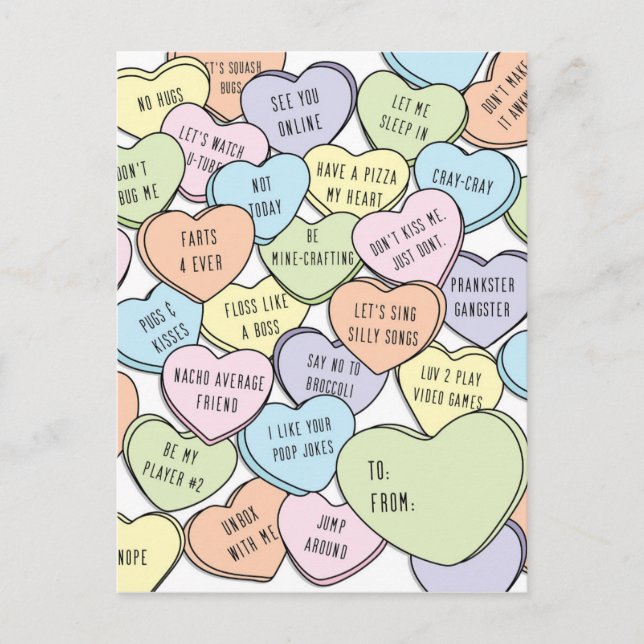 Valentine-Klassenräume Valentine Ältere Jungen Postkarte (Vorderseite)