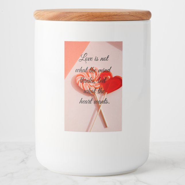 Valentine Lebensmitteletikett (Vorderseite)