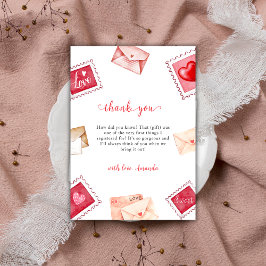 Valentine Letter Briefmarke Sweetheart Baby Dusche Dankeskarte