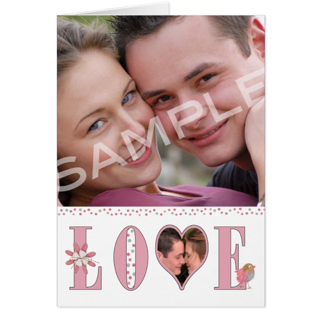 Valentine LIEBE - Anpassen von Fotos und Nachricht (Vorne)