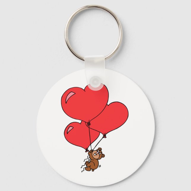 Valentine Liebe Bear Niedlich Schlüsselanhänger (Vorderseite)