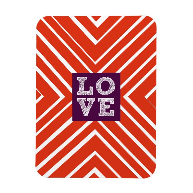 Valentine LIEBE Bullseye Magnet (Vertikal)