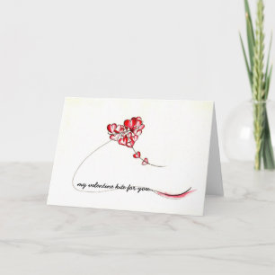 Valentine-Liebe-Drachen für Sie kardieren Feiertagskarte