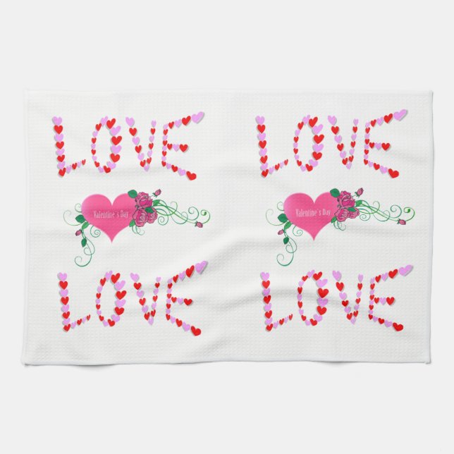 Valentine Liebe Handtuch (Horizontal)