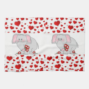 Valentine Liebe Handtuch Handtuch Elephant