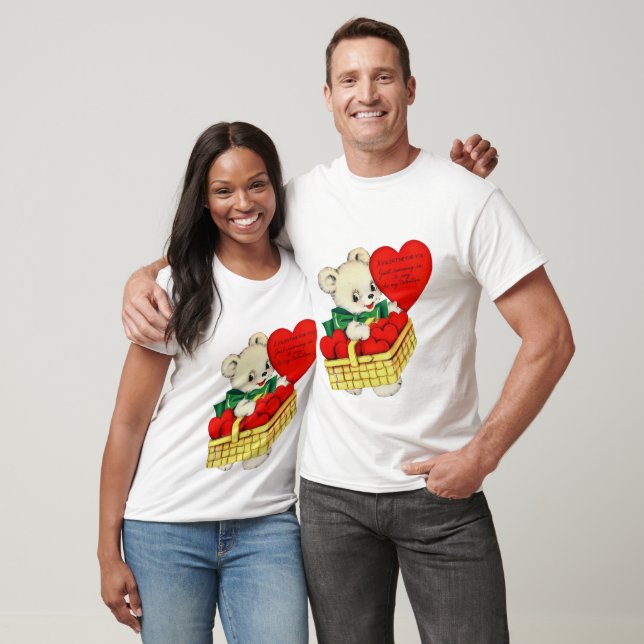 Valentine Liebe Herz Niedlich Bären Tier T-Shirt (Unisex)