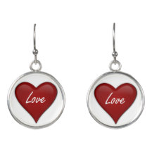 Valentine-Liebe-Herz-Ohrringe