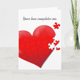 Valentine-Liebe-Pulsspuzzenkarte Feiertagskarte