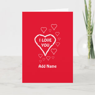 Valentine Liebe Rot mit Faltkarte für das weiße He Dankeskarte