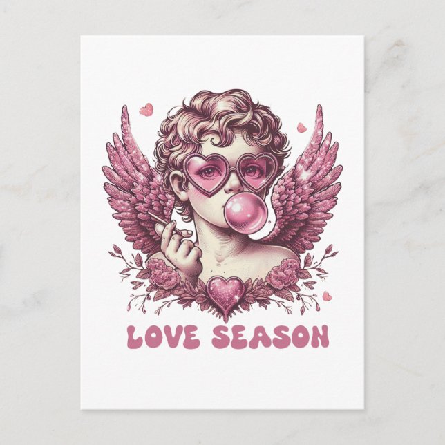 Valentine Liebe Saison Postkarte (Vorderseite)
