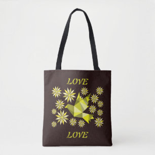 VALENTINE LIEBE Tasche mit kreativem Vogel mit Blu