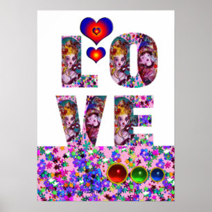 VALENTINE LIEBE VENEZIANISCH MASQUERADE PARTY POSTER