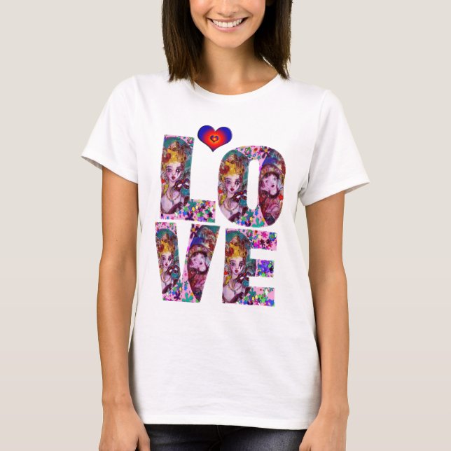VALENTINE LIEBE VENEZIANISCH MASQUERADE T-Shirt (Vorderseite)