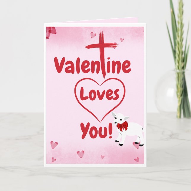Valentine Lieben Sie Grußkarte (Vorderseite)
