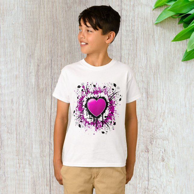 Valentine Lila Heart T-Shirt (Von Creator hochgeladen)