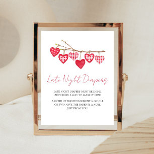 Valentine Little Sweetheart Spate Night Diapers Poster