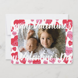 Valentine Little Sweethearts Pink Red XOXO Herz Mitteilungskarte