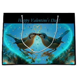 Valentine Love Birds Große Geschenktüte