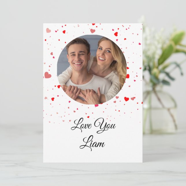 Valentine Love Card | Romantic for Him & Her (Stehend Vorderseite)