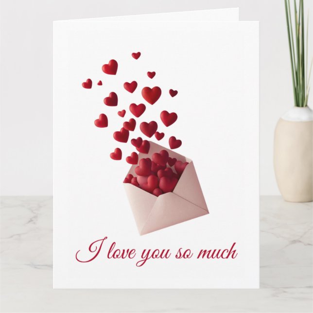 Valentine Love Card | Romantic for Him & Her Dankeskarte (Vorderseite)