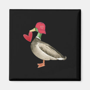 Valentine Mallard Ente Retro Groovy Herzen Valenti Magnet