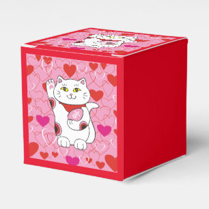 Valentine Maneki Neko Lucky Cat Geschenkschachtel