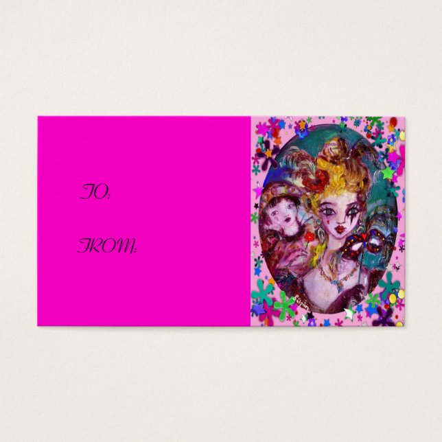 VALENTINE MASQUERADE, CONFETTI, rosa lila (Vorderseite)