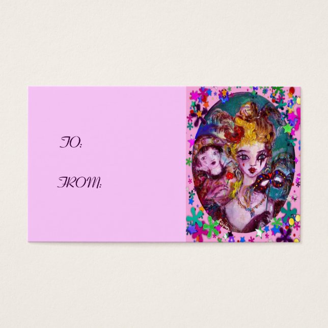 VALENTINE MASQUERADE, CONFETTI, rosa lila (Vorderseite)