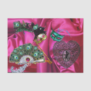 VALENTINE MASQUERADE MASKS, LEBERHEITSKRÄSTE, FRIE SEIDENPAPIER