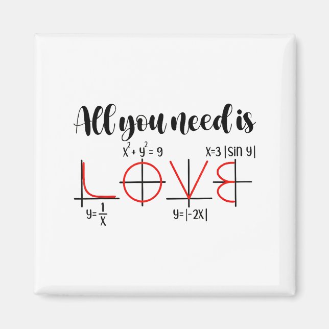 Valentine Math Humor For Teachers Students  Magnet (Vorne)