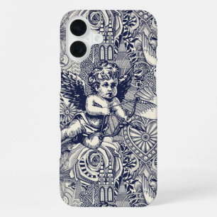 Valentine Maximalismus Navyblau Perle iPhone 16 Plus Hülle