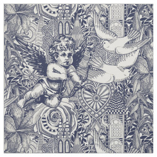 Valentine Maximalismus Navyblauer Perlen Stoff