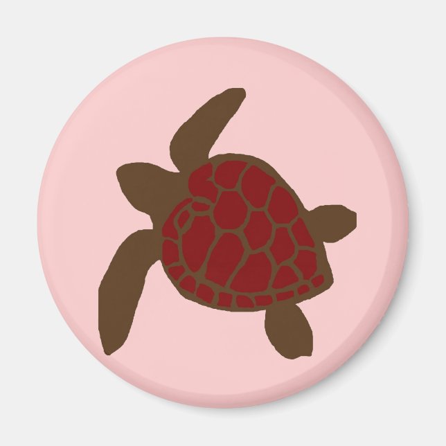 Valentine-Meeresschildkrötenmagnet Magnet (Vorne)
